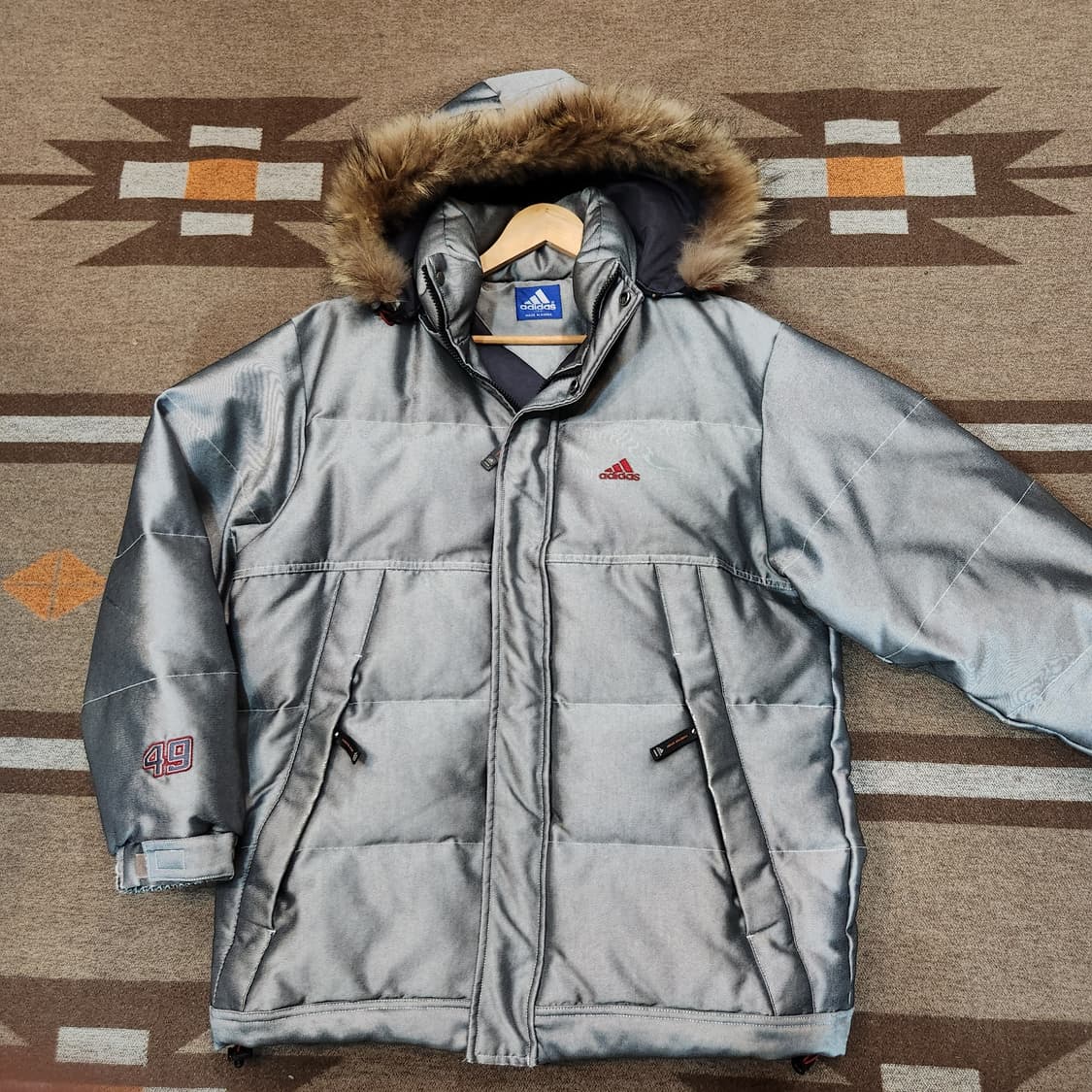 아디다스 00s 실버 데님 덕다운 패딩 L 상품이미지1