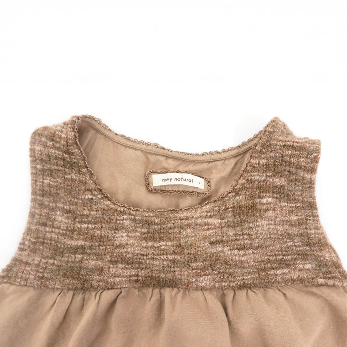 내추럴 니트 요크 슬리브리스 상품이미지2