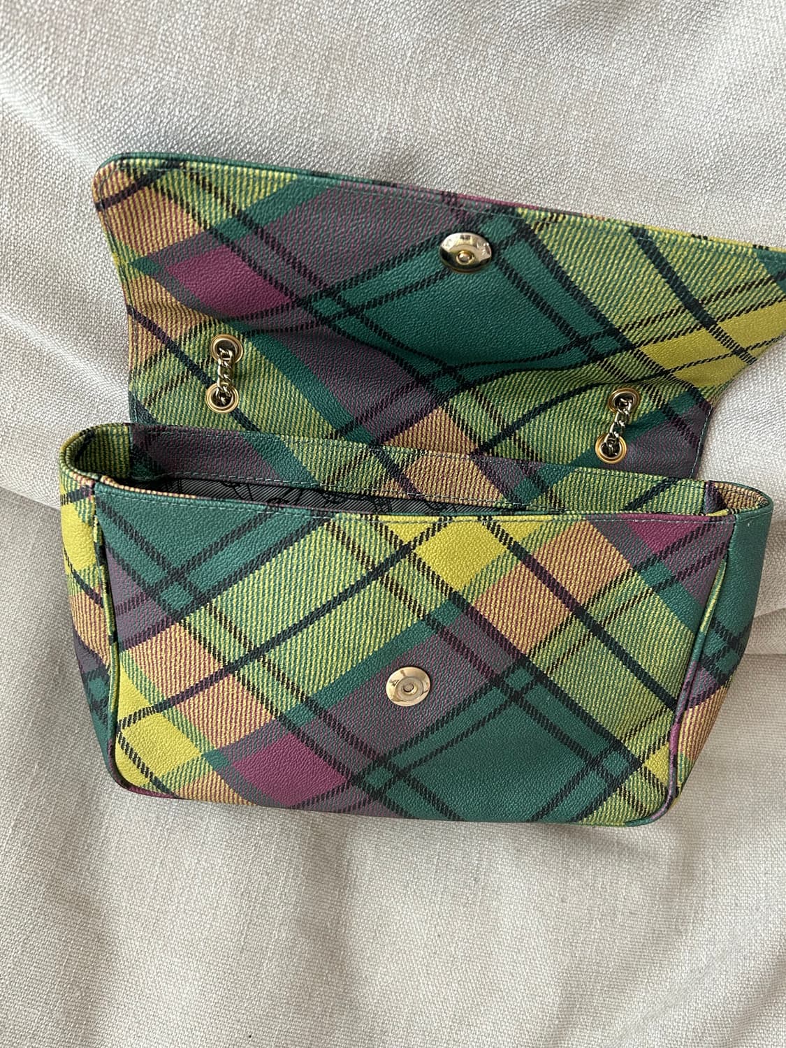 비비안웨스트우드 빈티지 체크 숄더백 (상태 최상) 상품이미지4