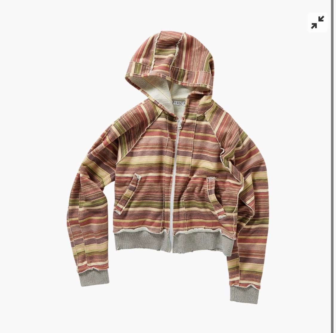 perverze 퍼버즈 crash hoodie mix 후드집업 상품이미지1