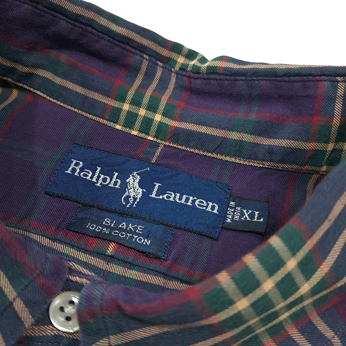 CL948 XL 폴로 90s BLAKE 로얄프레피 타탄체크 셔츠 상품이미지3