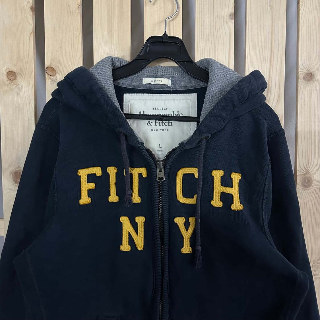 (L) 아베크롬비 네이비 후드집업 상품이미지4