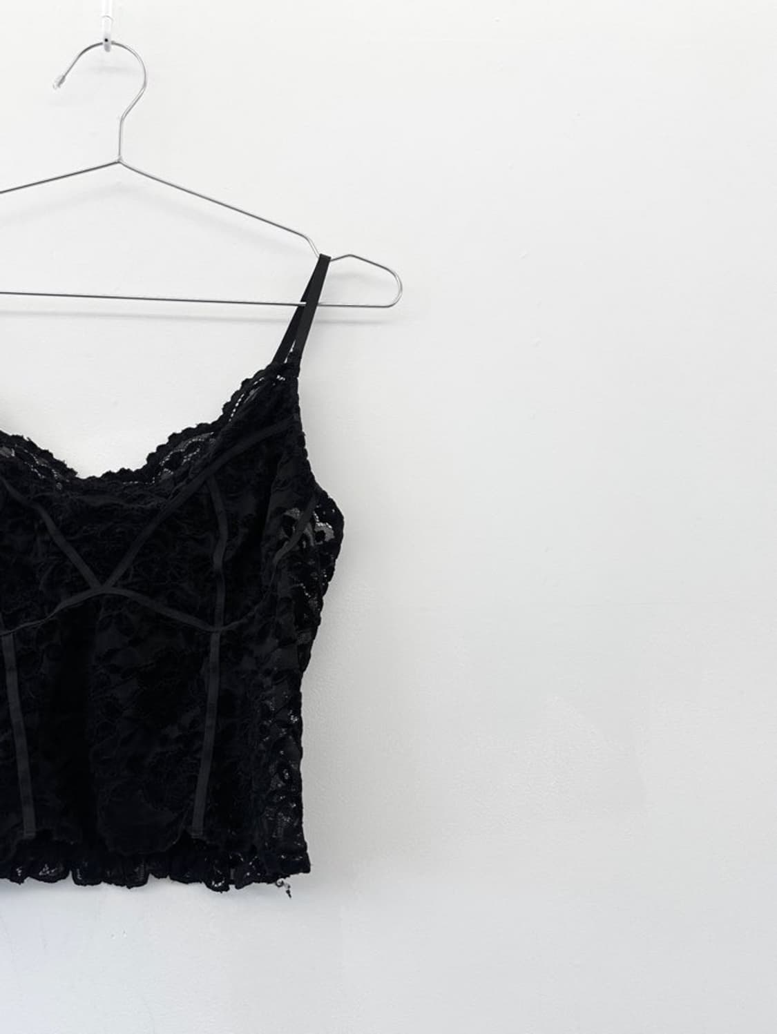 Lace camisole sleeveless / black 상품이미지2