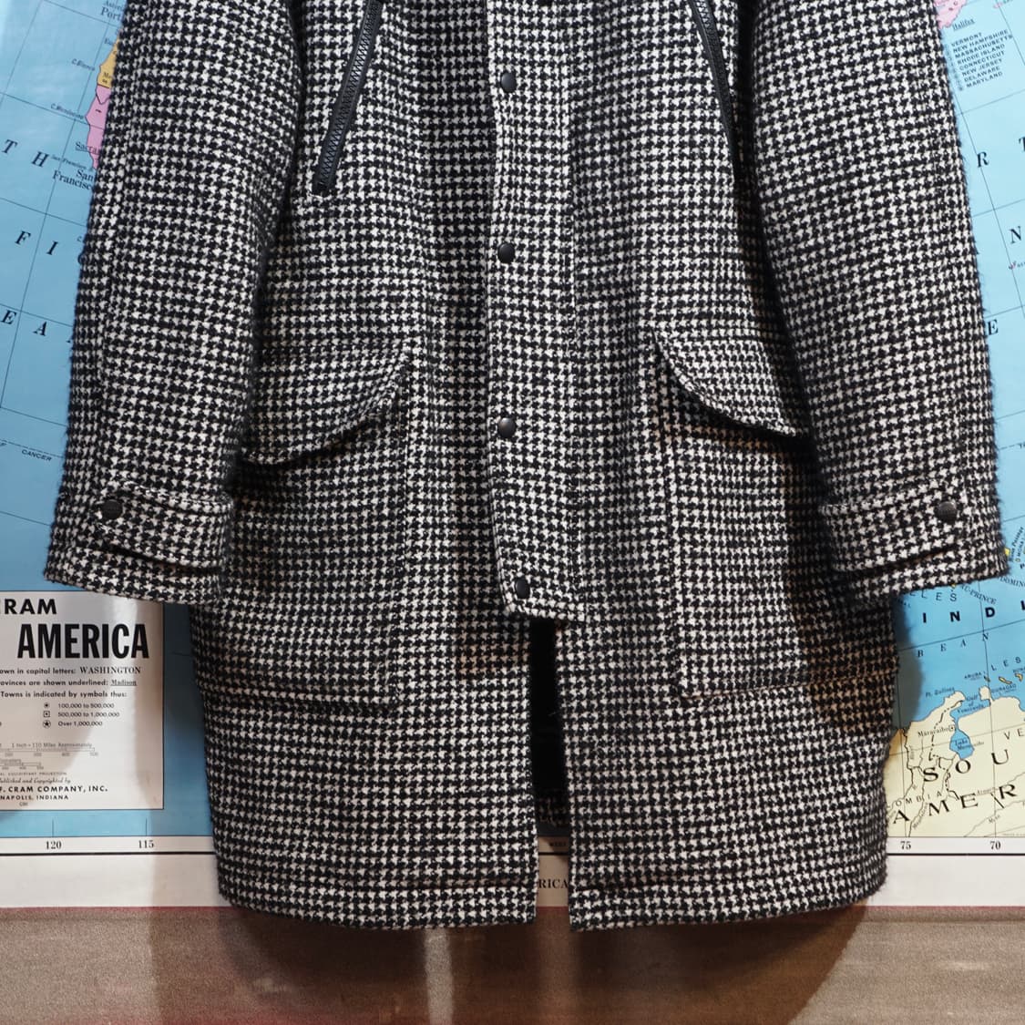 Ami 아미 하운드투스 체크 후드 코트 상품이미지4