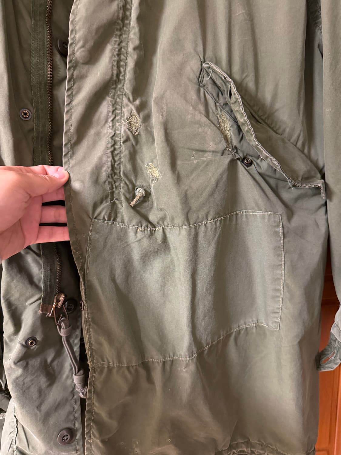 미군 m65 1972 개파카 오리지날 피쉬테일 스몰 상품이미지3