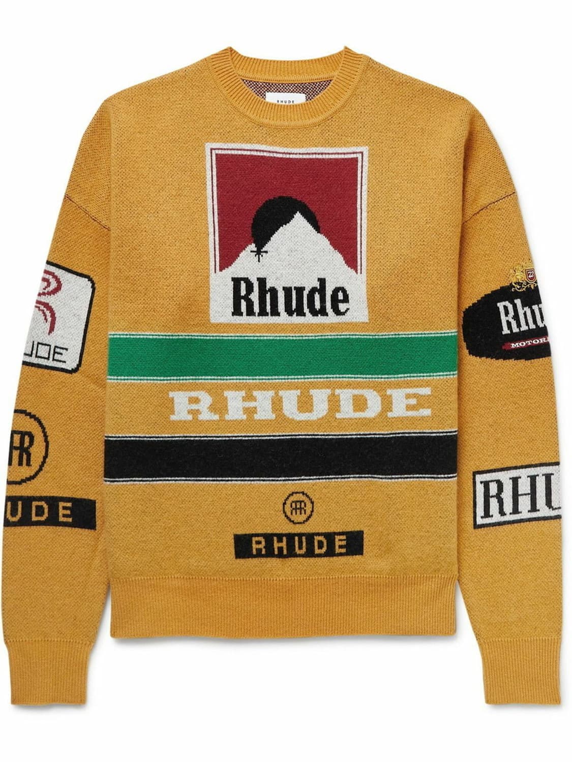 (정품/새상품) RHUDE 루드 울 캐시미어 자카드 오버사이즈 니트 상품이미지7