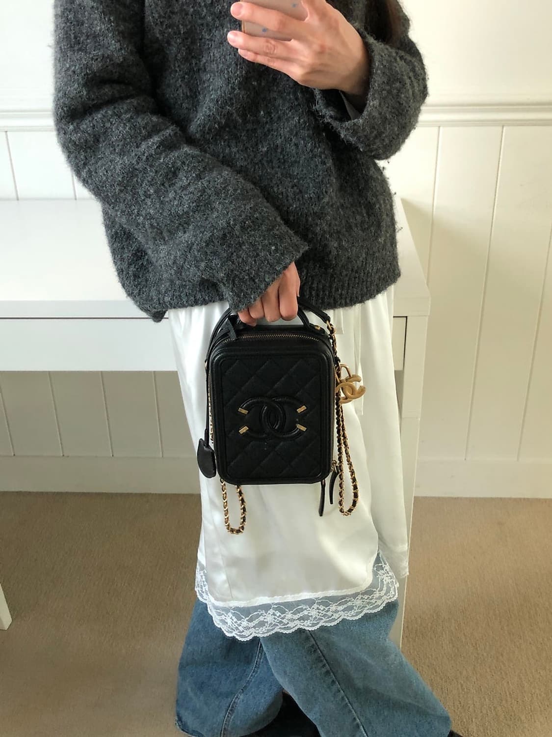 샤넬 캐비어 코스메틱 토트백  상품이미지10