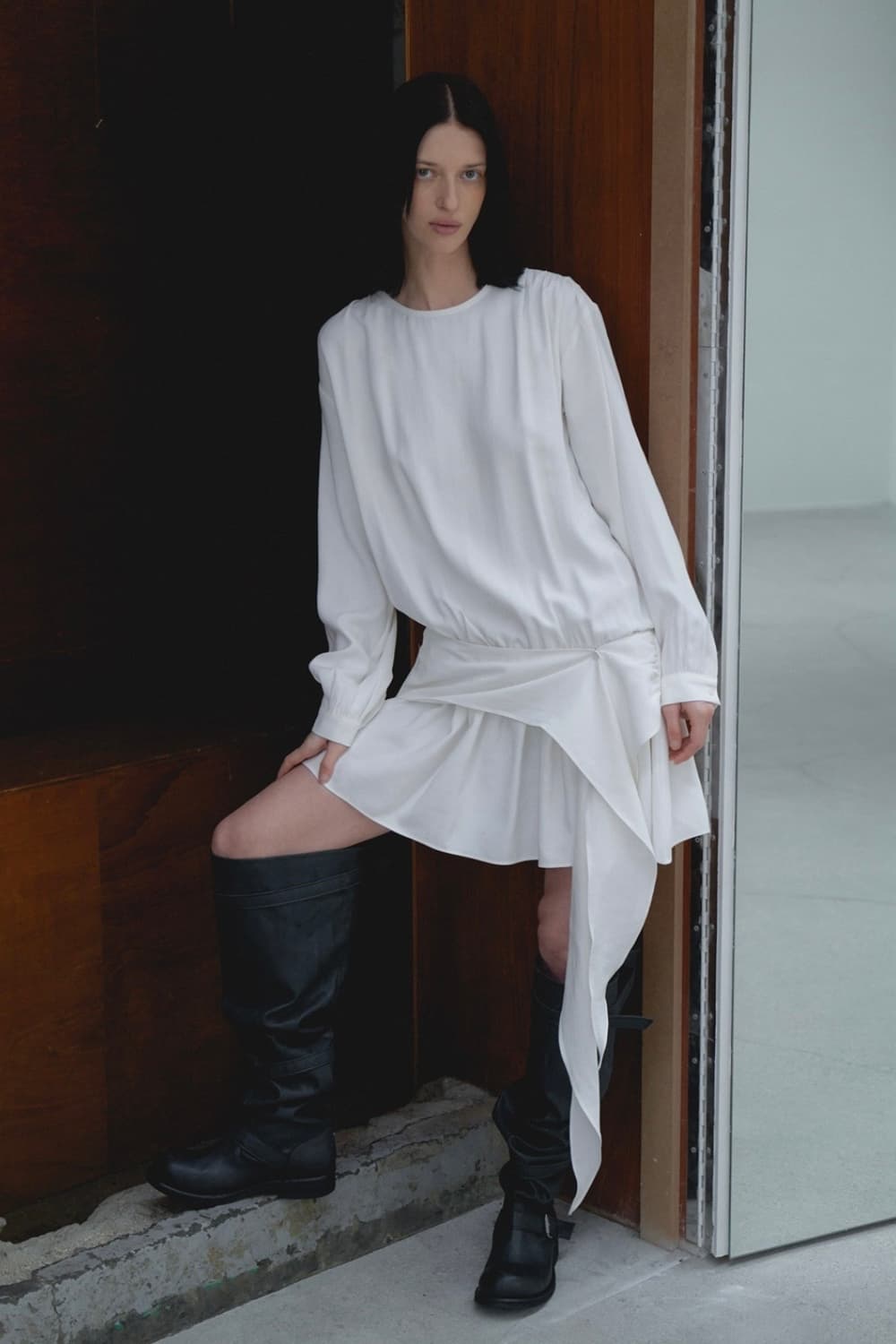 드롭 웨이스트 원피스 Drop Waist Dress Ivory  상품이미지1