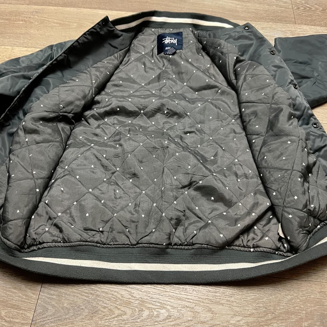 스투시 80 백로고 바시티 자켓 블랙 상품이미지6