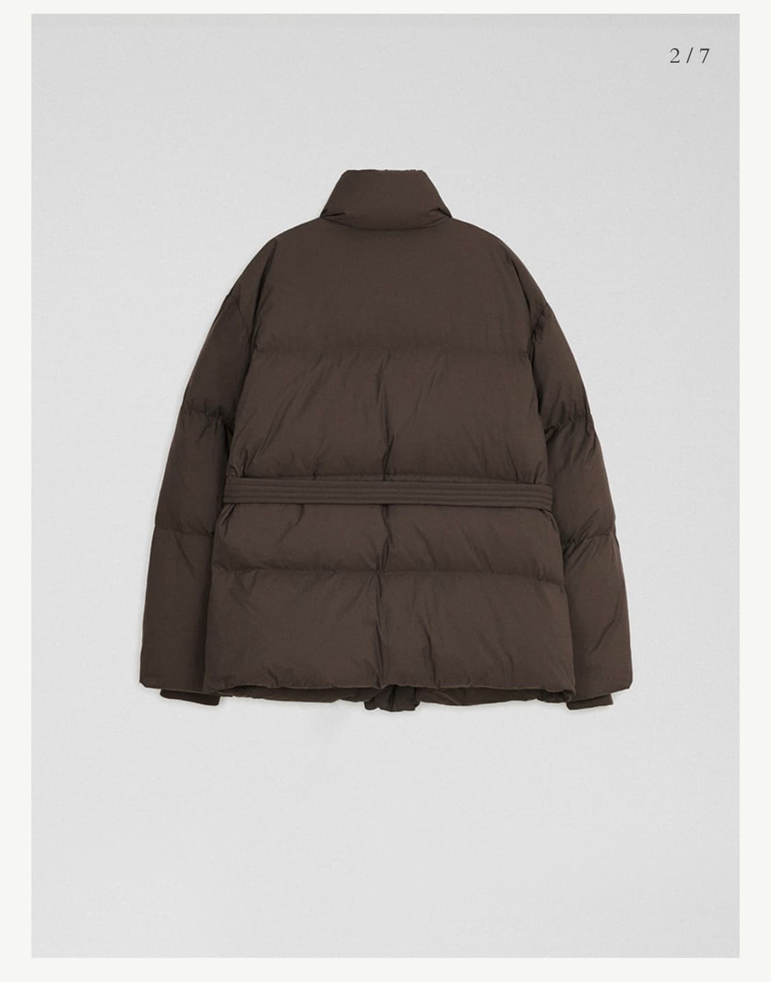 Lememe 로랑 덕 다운 패딩 다크브라운 새상품 저렴히 팔아요 상품이미지5