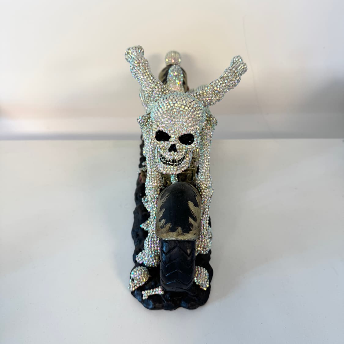 핸드메이드 해골 오토바이 오브제 상품이미지3