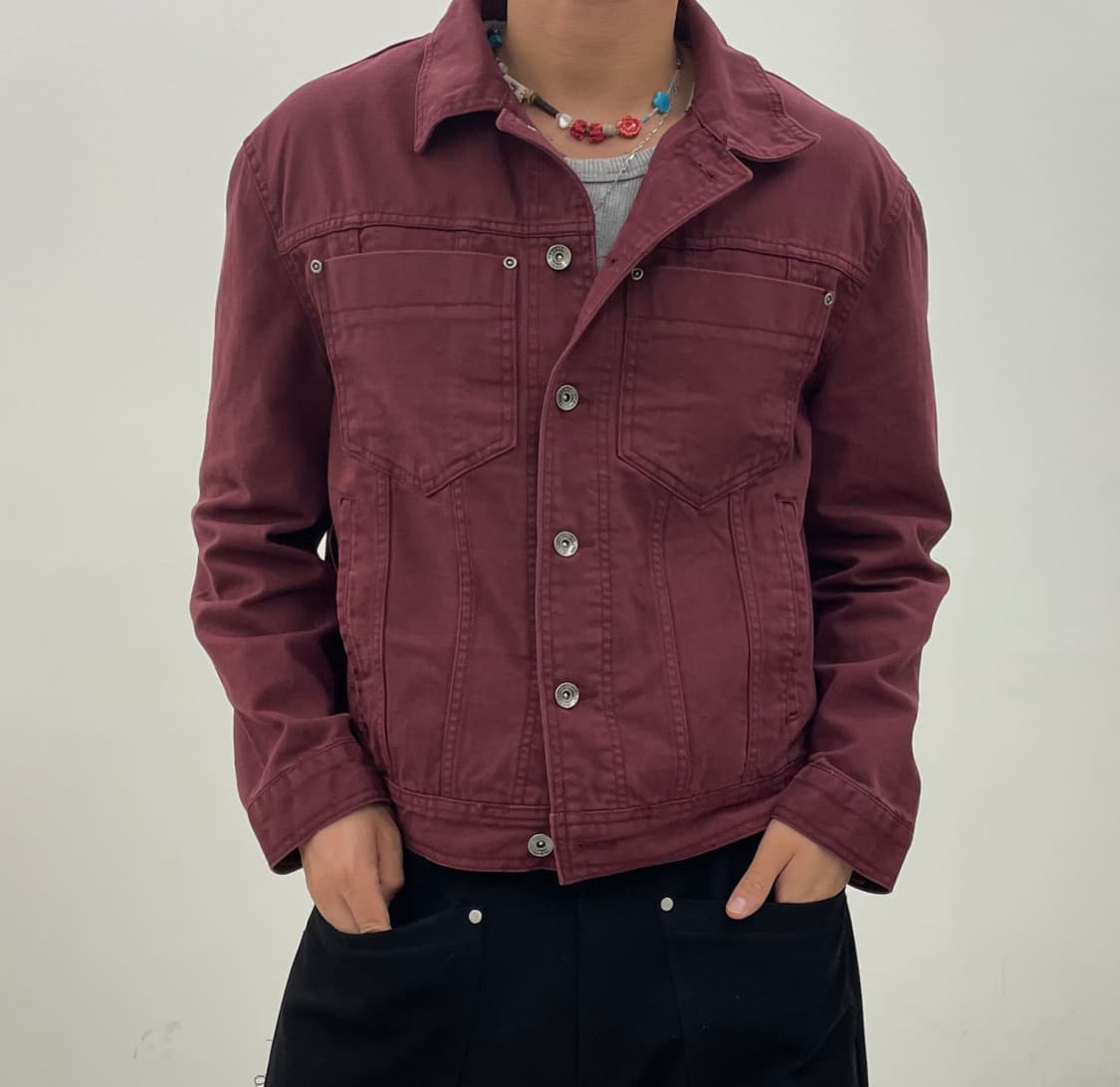 일로 크롭 워싱 면 자켓 상품이미지1