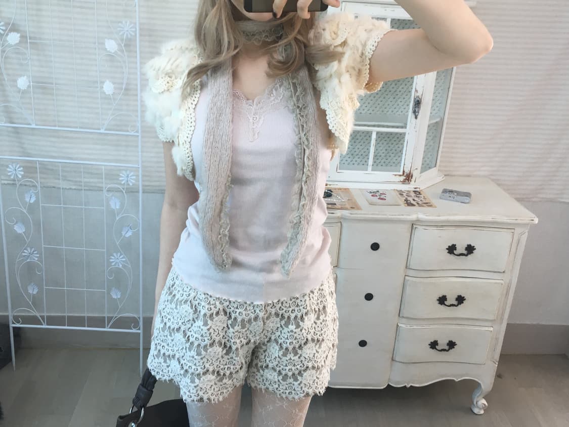 Set) bolero + sleeveless + muffler 상품이미지4