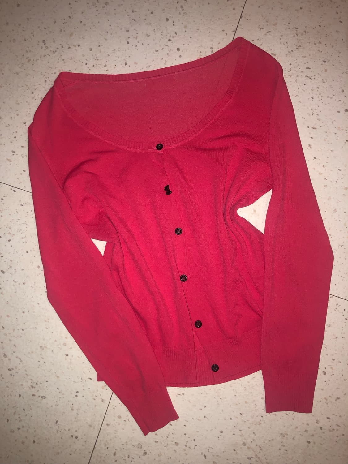 헬로키티 느낌 초갸루 카와이 핫핑크 가디건 상품이미지4