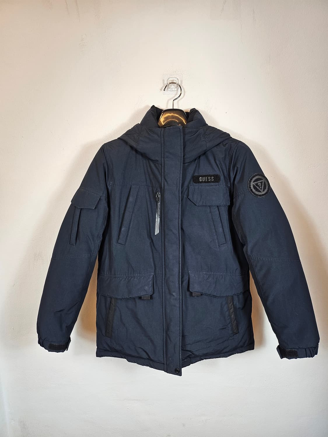 게스 네이비 후드다운패딩 95 M 상품이미지2