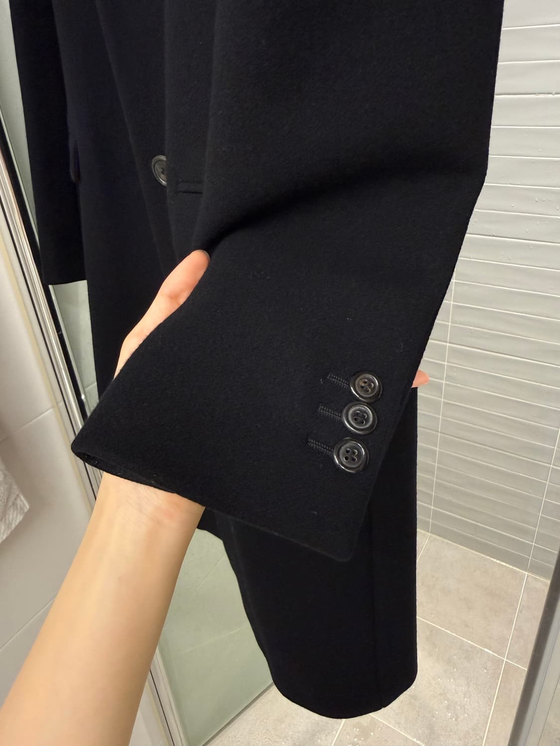 jil sander 질샌더 블랙 싱글 클래식 코트 상태최상 상품이미지4