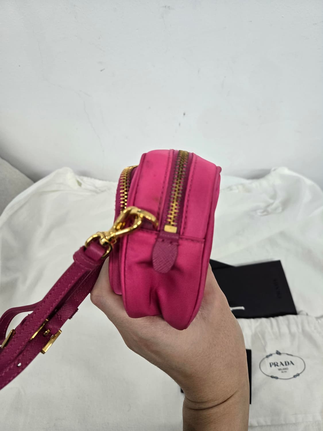 [보증서 정품]프라다 사피아노 미니 크로스백 상품이미지4