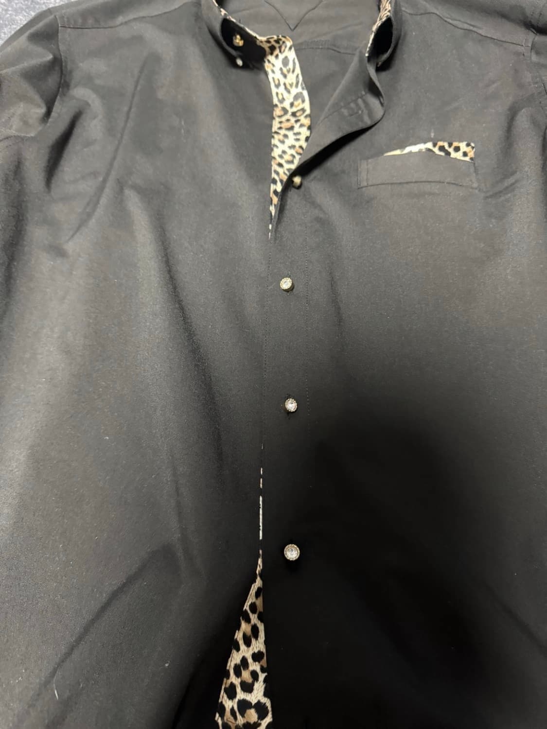 Vintage Leopard Black Shirt 상품이미지4