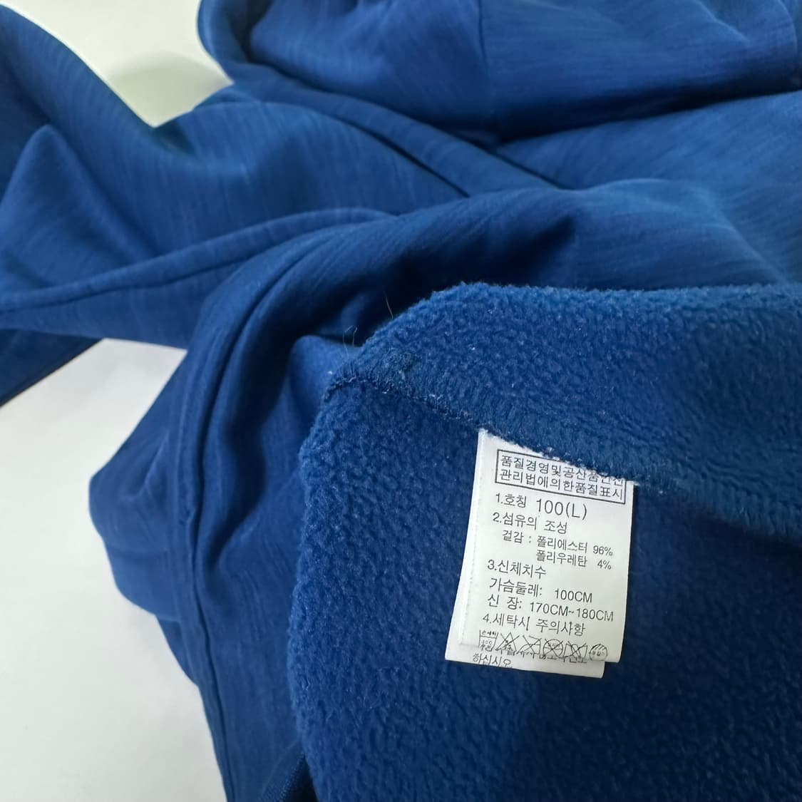 M-L 95 노스페이스 기본로고 블루 폴리후드티 남여공용 상품이미지8