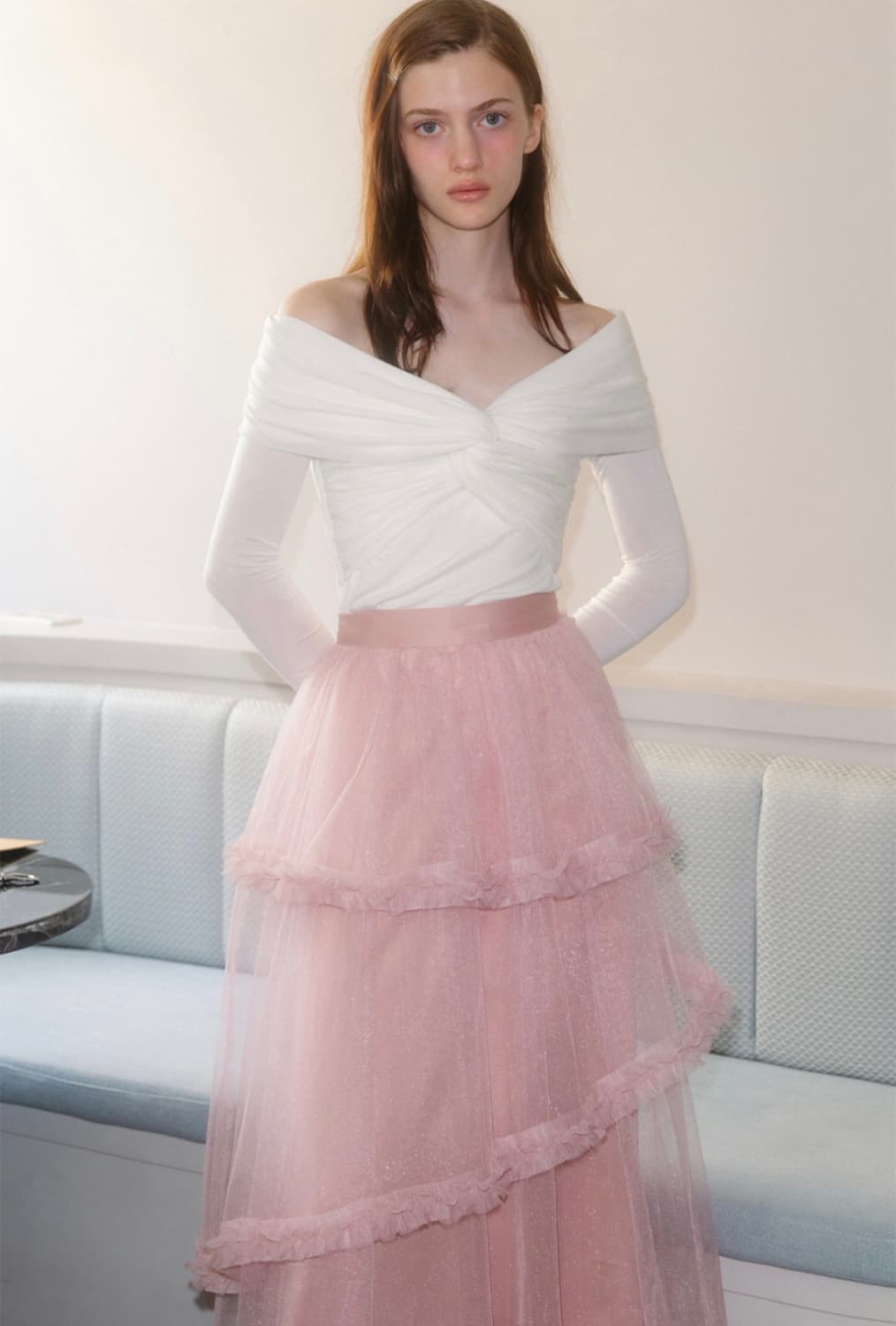 더티스 로즈 튤 샤스커트 드레스 상품이미지3