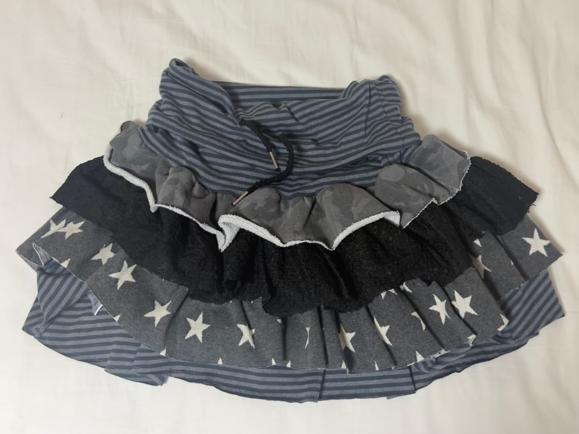 캉캉 레이어드 스커트 (차콜) 상품이미지2