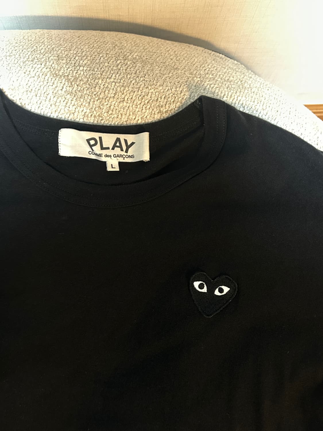 꼼데가르송 블랙 반팔티셔츠 상품이미지1