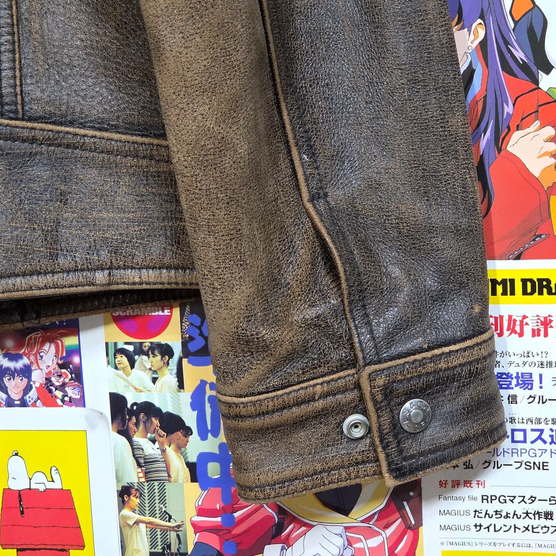 리바이스 싱글레이서 벨티드 브라운 소가죽 자켓 상품이미지8