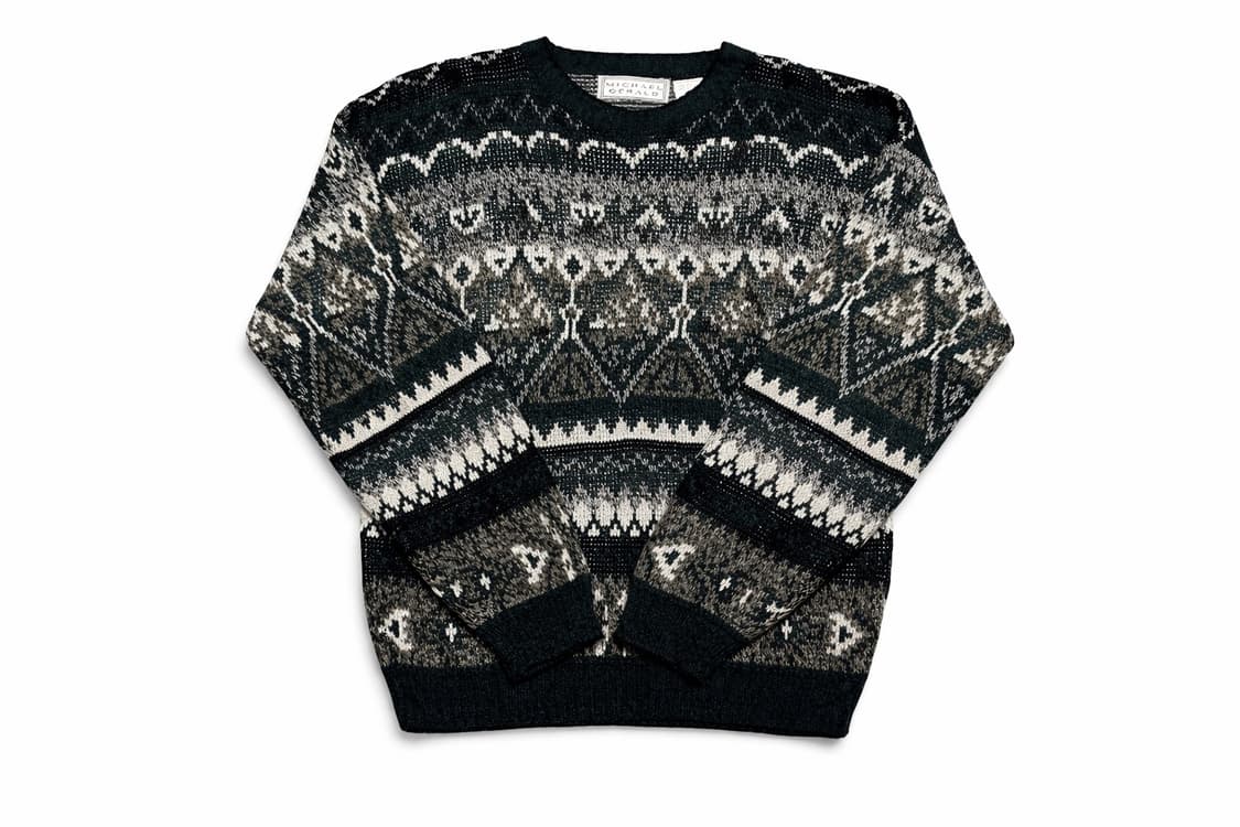 USA 90s 미국 빈티지 페어아일 노르딕 올드스쿨 니트 스웨터 M 상품이미지1