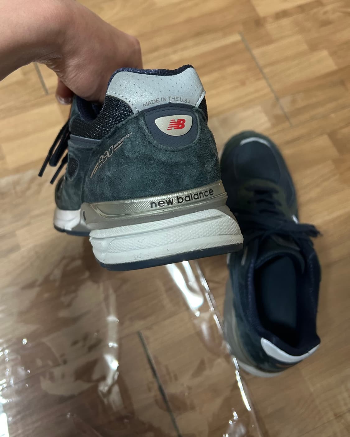 뉴발란스 990v4 USA 네이비 실버 280 워런티카드 포함 상품이미지8