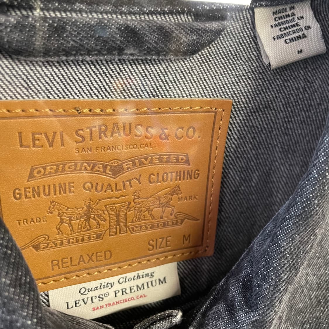 리바이스 타입1 흑청 데님 트러커자켓 상품이미지8