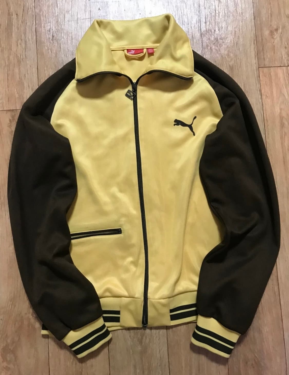 Puma 푸마 브라운 베이지 져지 초코바나나 트랙탑 자켓 올드스쿨 L 상품이미지1