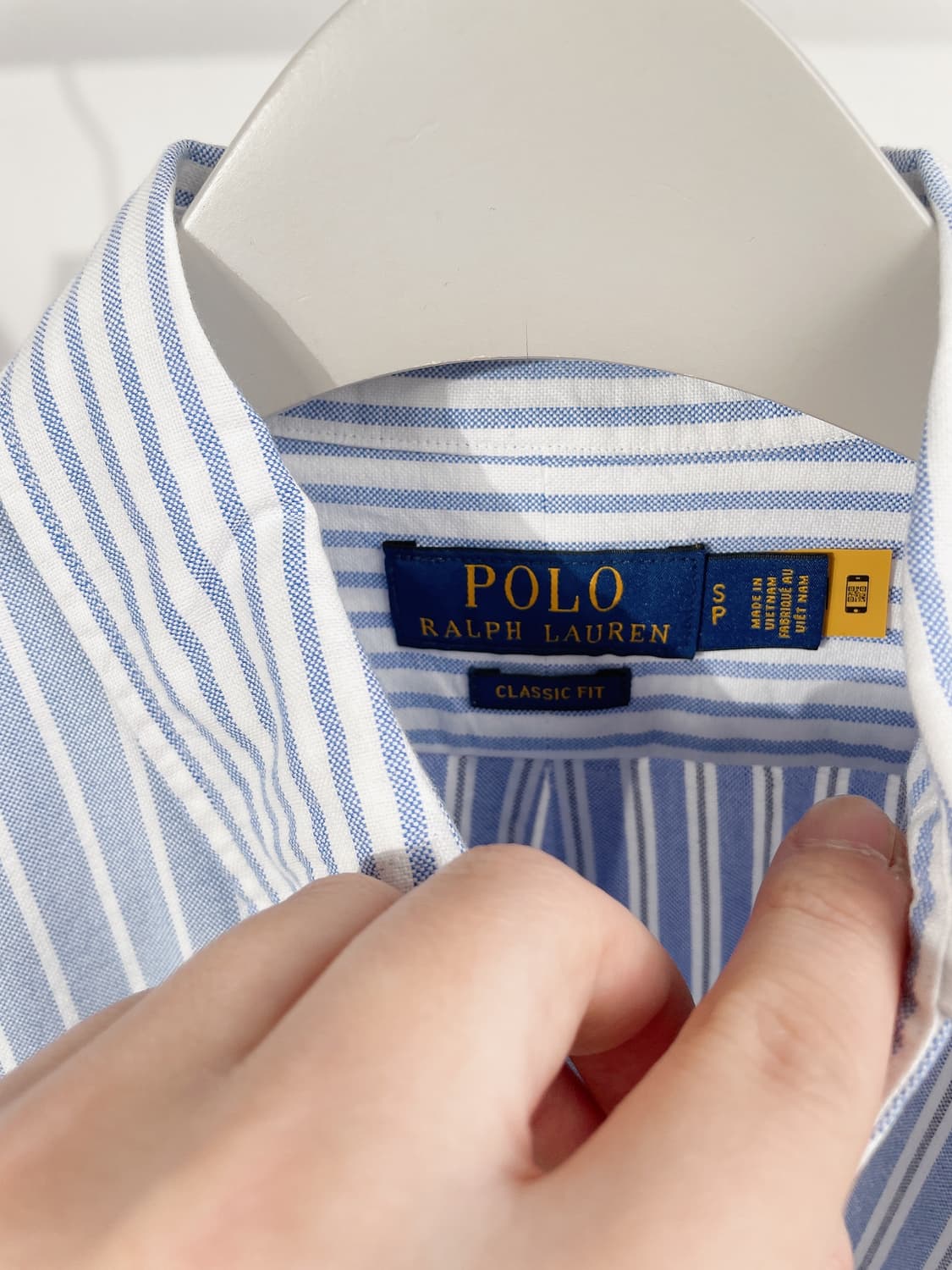 (정품/새상품) 폴로 랄프 로렌 남성 스트라이프 블루 클래식 핏 셔츠 상품이미지3