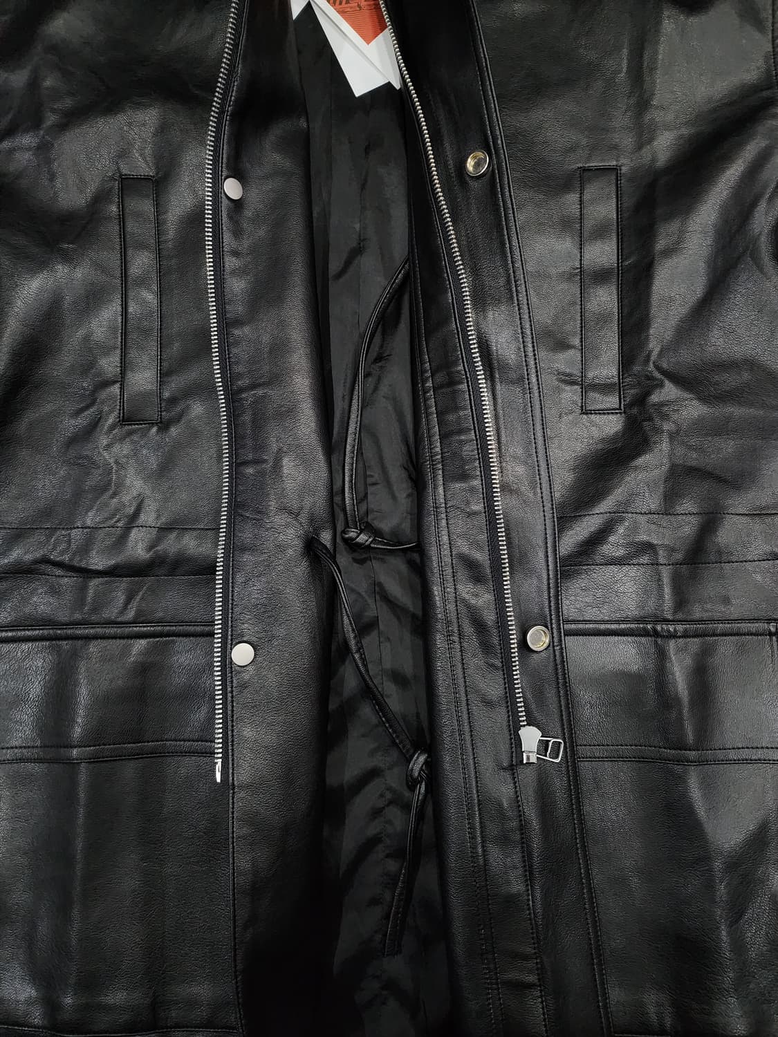 이프낫덴 drew jacket 비건 레더 카코트 자켓 하프코트 상품이미지5