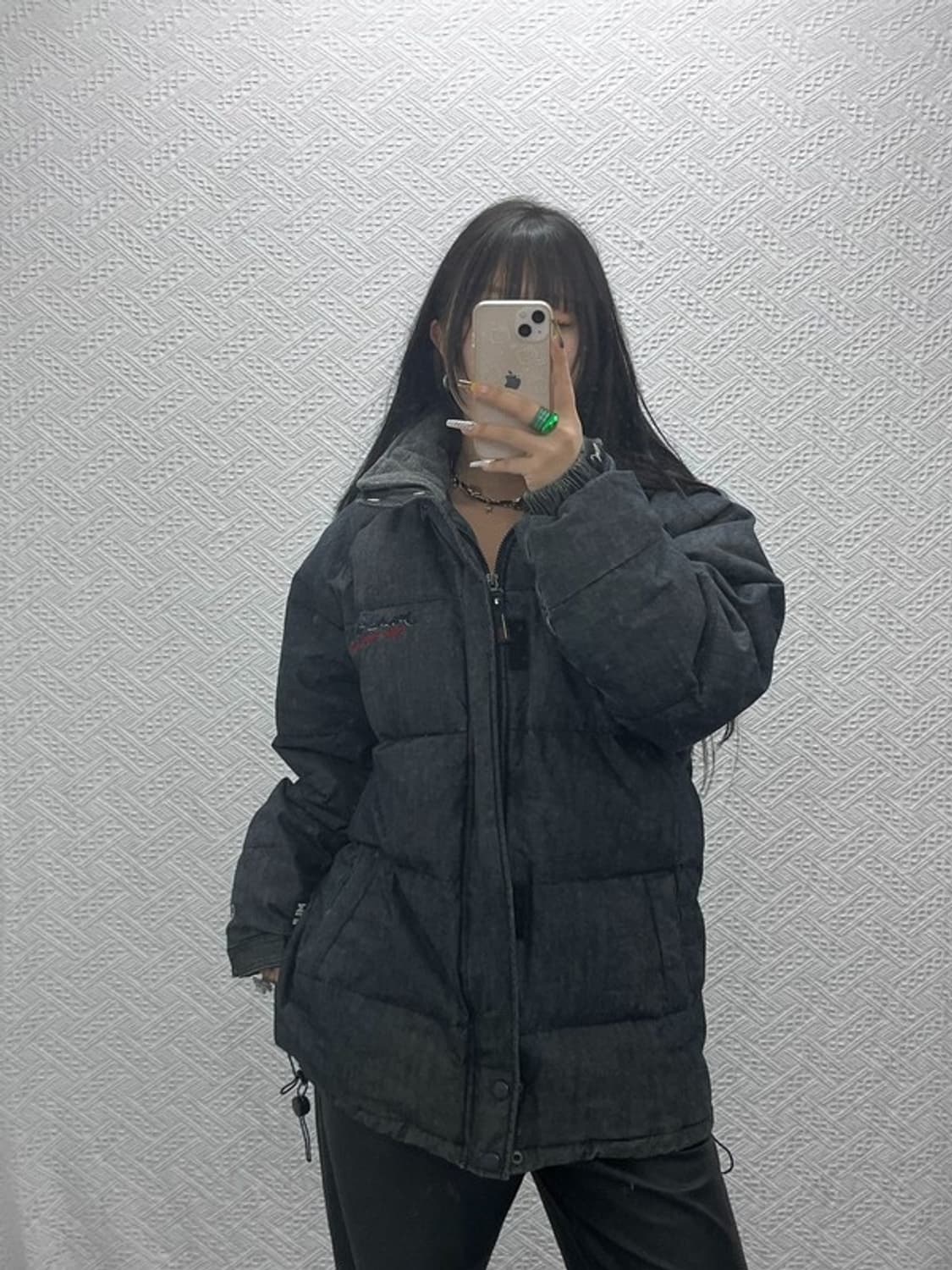 MLB 올드스쿨 빈티지 레터링 오리털 패딩 100 C08017 상품이미지2