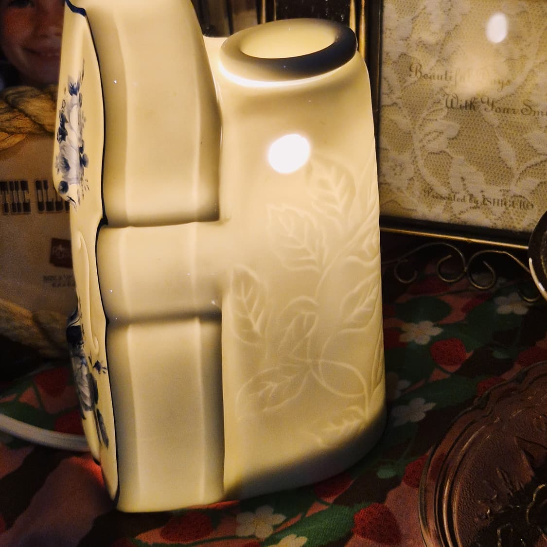 80s 이탈리아 드먼 플로랄 바이올린 탁상 램프 상품이미지10