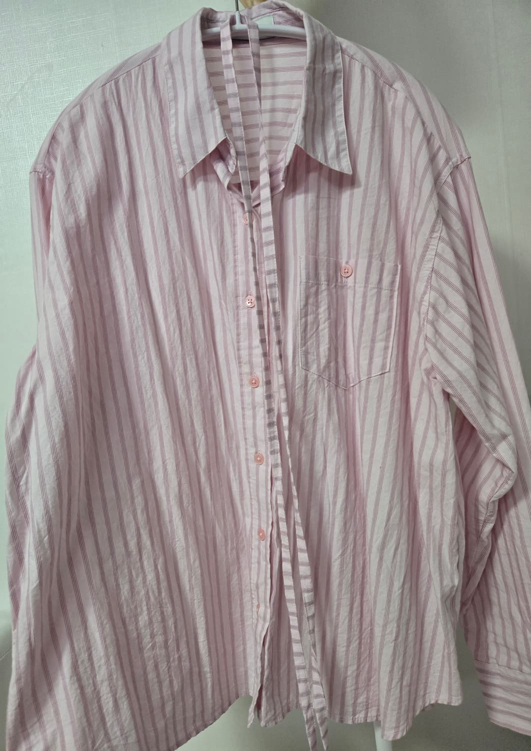 브링마이띵즈 타이 스트라이프 셔츠 핑크 상품이미지6