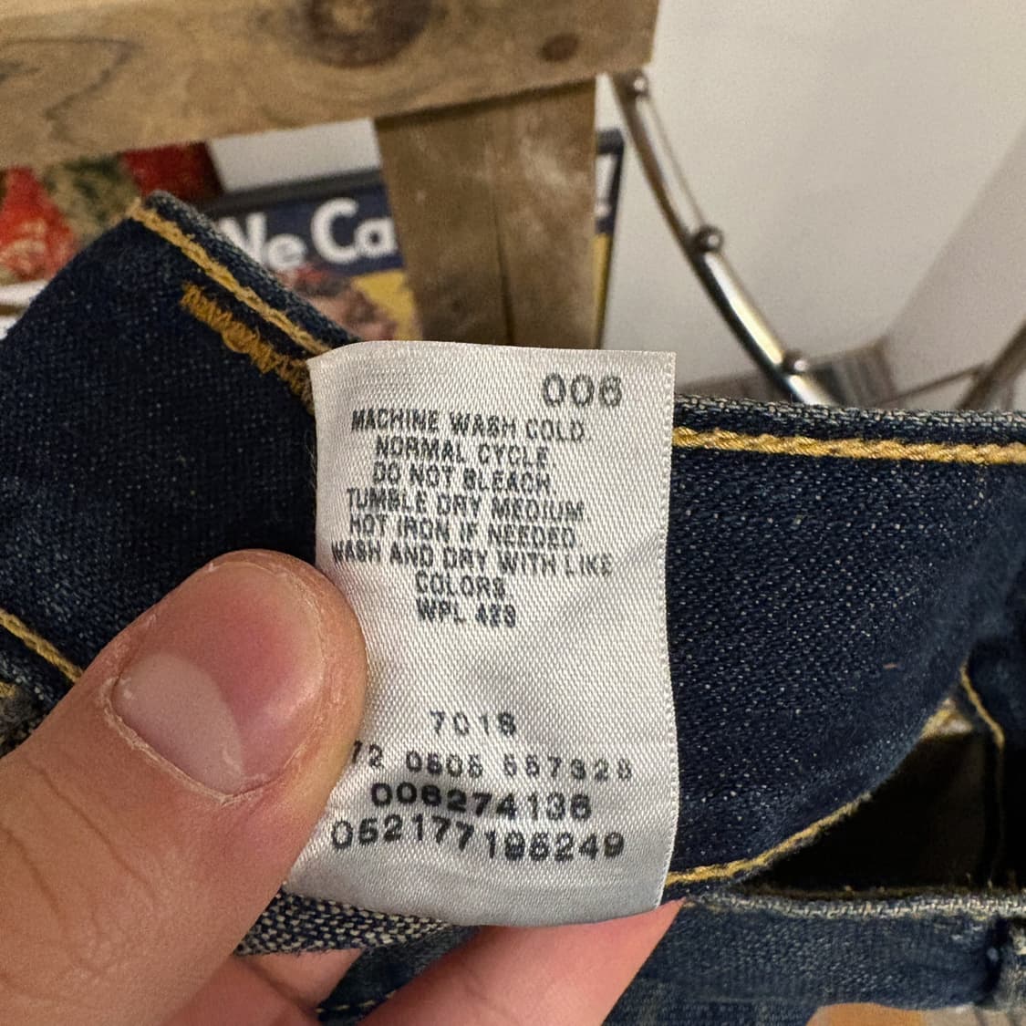 00s 리바이스 워크웨어 라인 빈티지워싱 부츠컷 데님팬츠 N185 상품이미지10