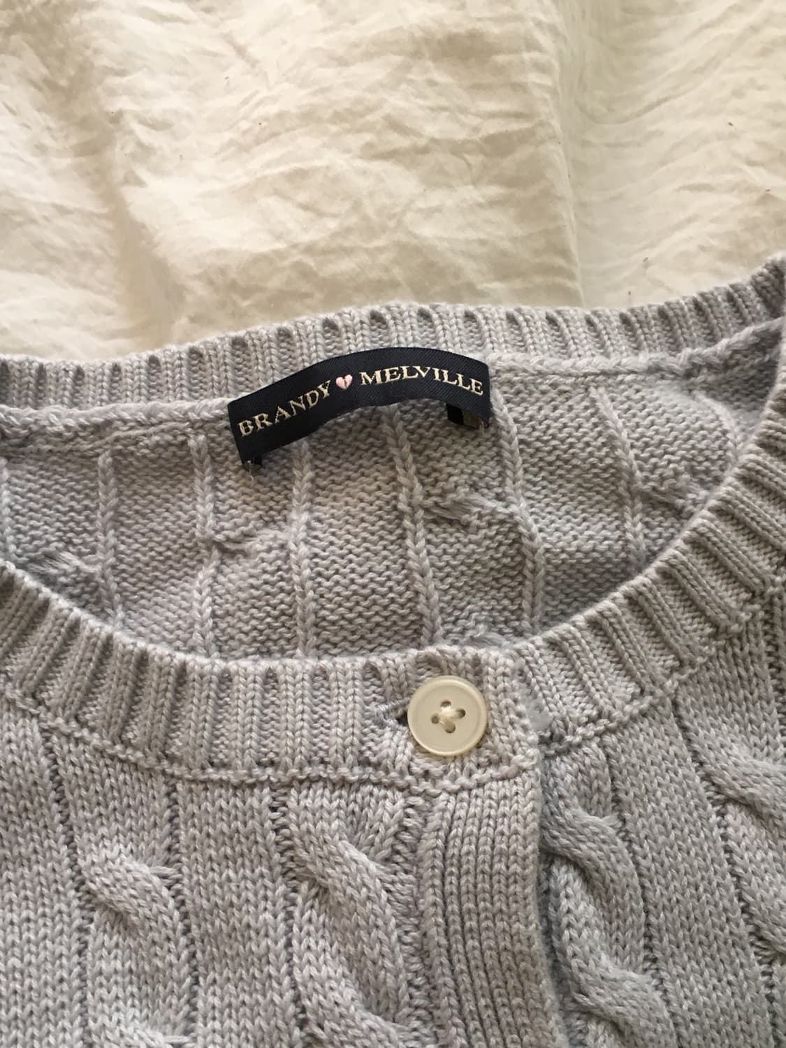 브랜디멜빌 케이블 가디건 스카이블루 상품이미지3