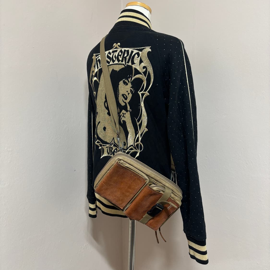  포터 3way 캔버스 레더 배색 크로스백 상품이미지2