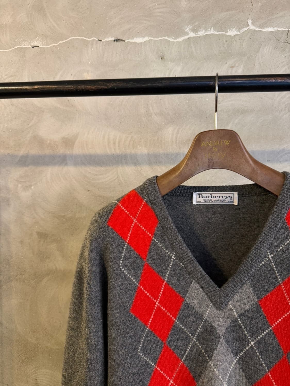 버버리 램스울 아가일 니트 105 상품이미지7