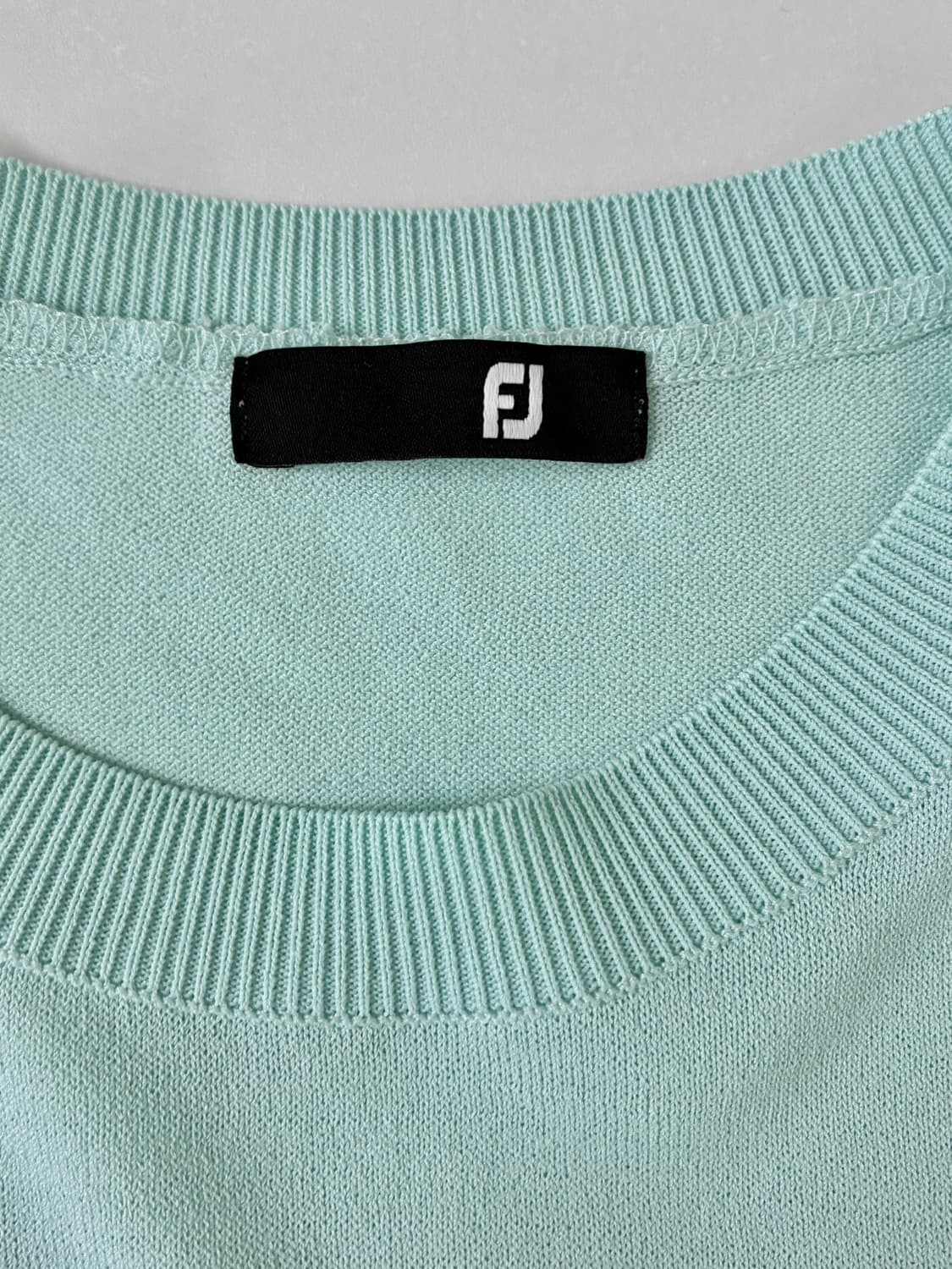 S) 풋조이 FJ 반팔 니트 민트 그레이 상품이미지4