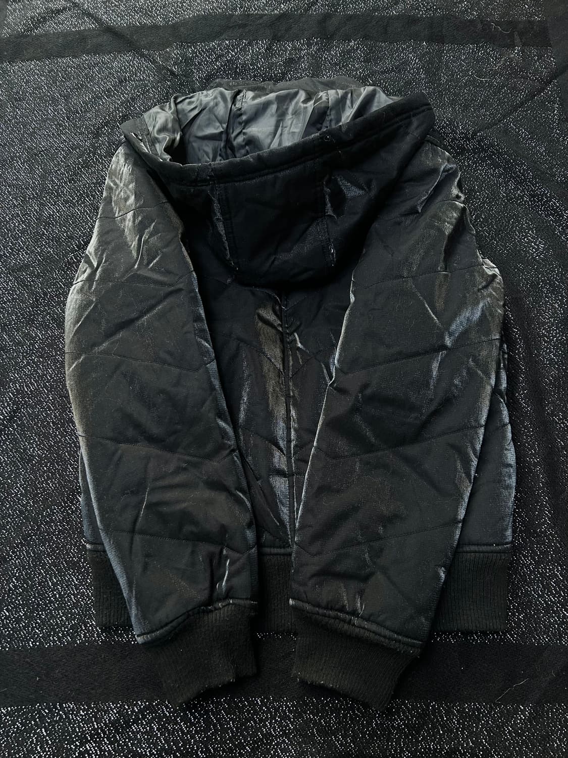 *rare* 2000s V-kei 락시크 지퍼 블랙 패딩자켓  상품이미지3