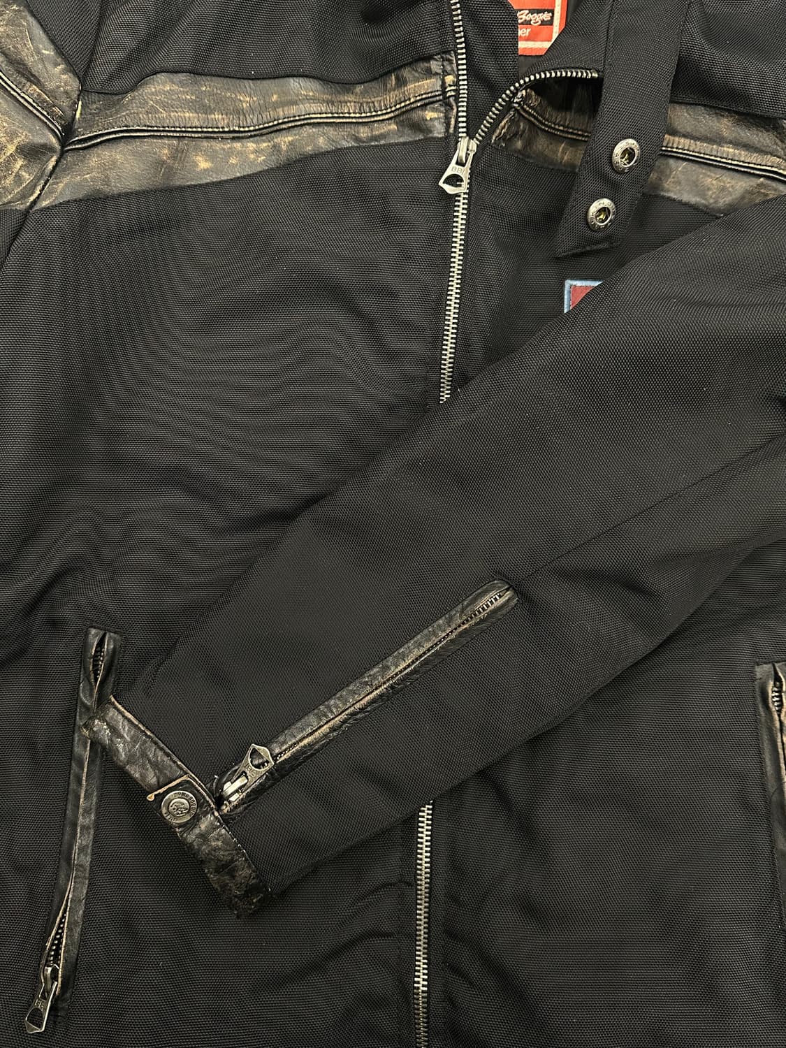 M)b.b.Miles 빈티지 가죽패치 스포츠바이커 자켓 상품이미지8