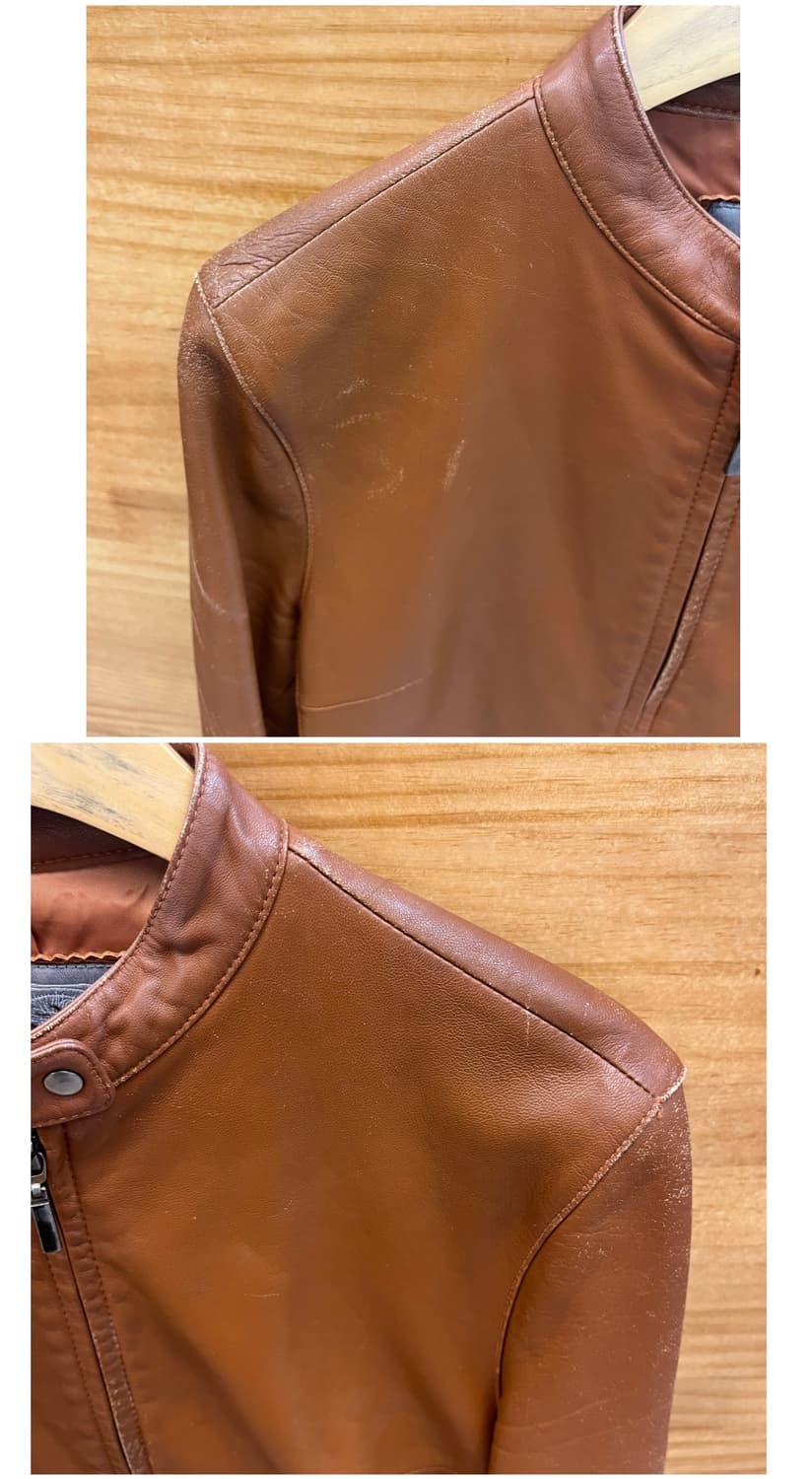 빈티지 양가죽 레더 자켓 브라운 77 #csz4117 상품이미지4
