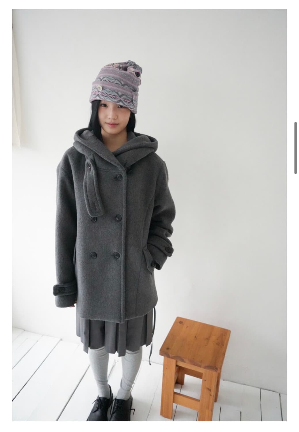 인앤양인하모니 미야 코트 차콜 miya coat charcoal 상품이미지4