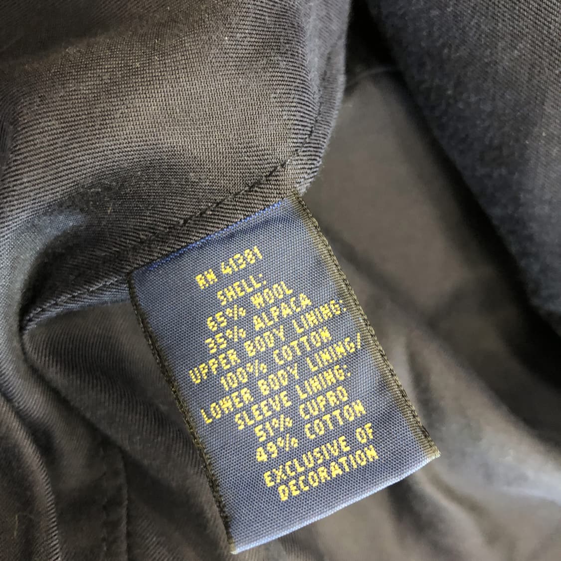 폴로 랄프로렌 타탄체크 알파카 울 헌팅자켓 S  상품이미지6