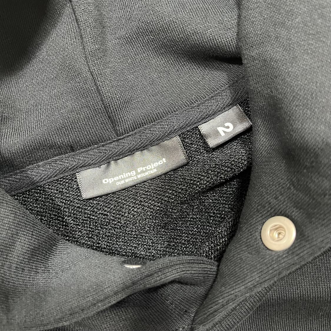 오프닝 프로젝트 오벌 로고 다크 후디 상품이미지4