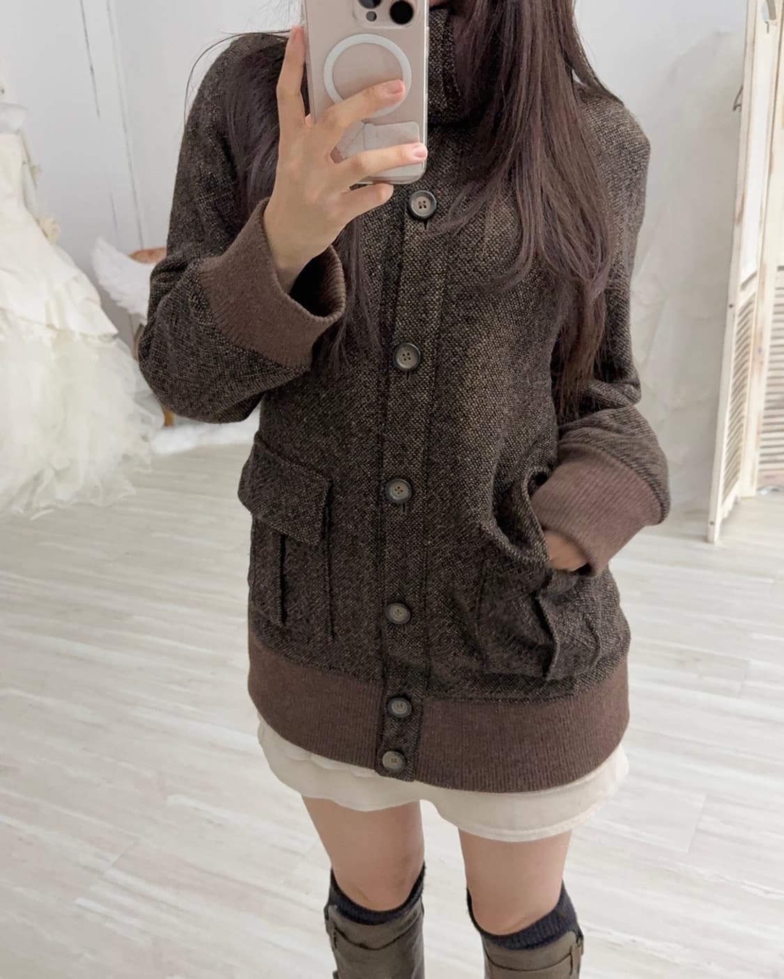Brown wool jacket  상품이미지5