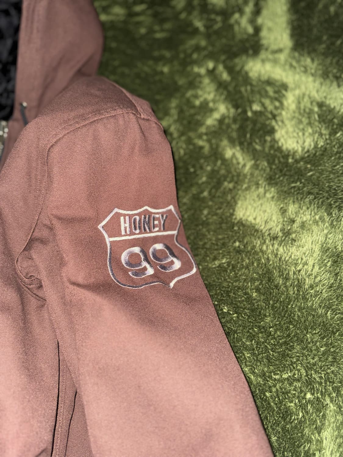 [L] 허니스쿱하우스 퀼티드 캔버스 후드 자켓 브라운 상품이미지5