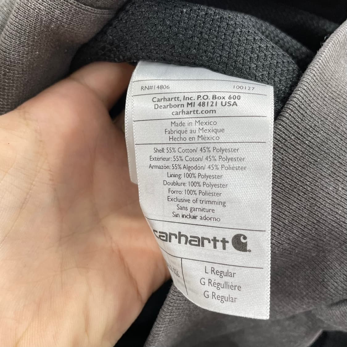 칼하트 써멀 후드집업 L  상품이미지6
